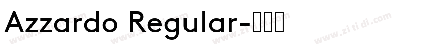 Azzardo Regular字体转换